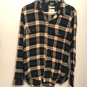 Forrest Green Plain Flannel Button Down